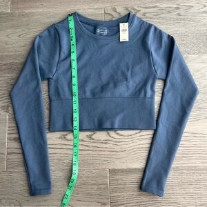 NWT OFFLINE by Aerie Sidewalk Seamless Long Sleeve Cropped Shirt Size XS